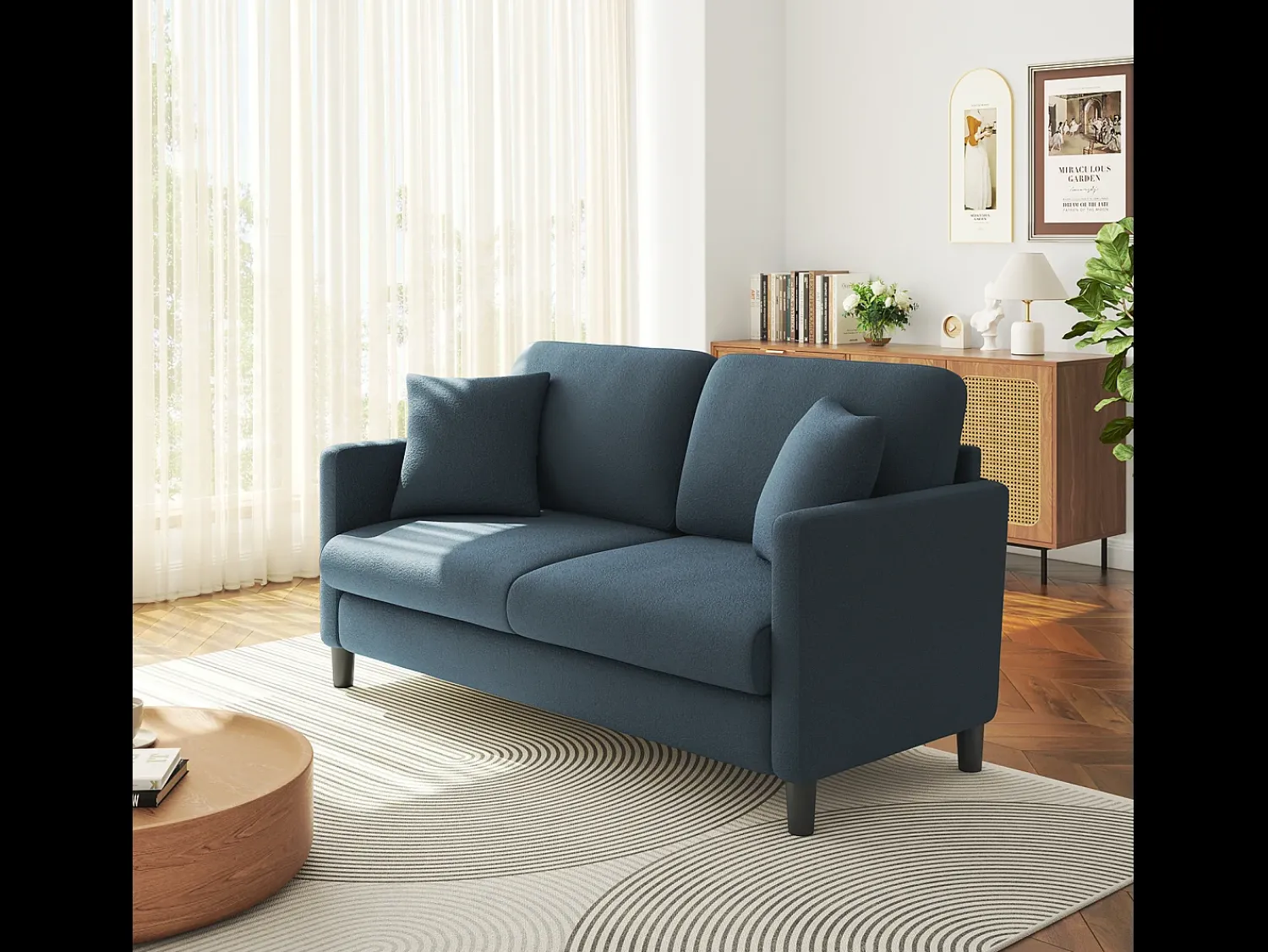 DripeX 2/3 assentos em Teddy Velvet, sofá de conforto à direita em madeira maciça, amossa com apoios de braços, 165x78x89cm, -cinza-cinza^ Sofá