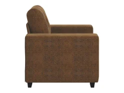 Poltrona*vidaxl | Cadeira Sofa | com almofada Couro sintético e Madeira Castanho