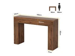 Tribesigns 140 cm de comprimento, mesa estreita para sofá, mesa atrás do sofá, mesa de entrada moderna em madeira para a entrada, o corredor, o sala de estar^ Consola
