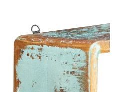 Prateleira| 3 pcs conj. prateleiras parede cubos madeira recuperada maciça PT175074 Castanho
