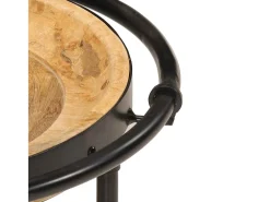 Discount vidaxl 2 pcs Conjunto de mesa de apoio madeira de mangueira maciça Natural claro