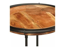 Mesa De Apoio*vidaxl 2 pcs Conjunto de mesa de apoio madeira de acácia maciça Natural claro