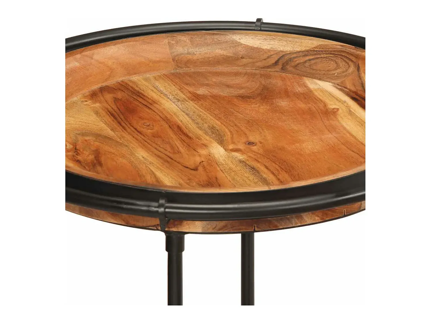 Mesa De Apoio*vidaxl 2 pcs Conjunto de mesa de apoio madeira de acácia maciça Natural claro