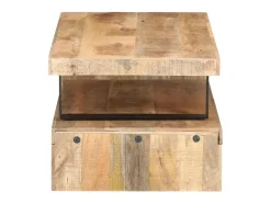 2 pcs conjunto de mesas de centro madeira de mangueira maciça PT967732^ Mesa De Centro