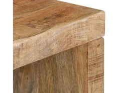 Best vidaxl 2 pcs conjunto de mesas de centro madeira de mangueira maciça Natural claro