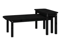 2 pcs conjunto de mesas de centro pinho maciço PT782113^ Mesa De Centro