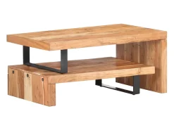 vidaxl 2 pcs conjunto de mesas de centro madeira de acácia maciça^ Mesa De Centro