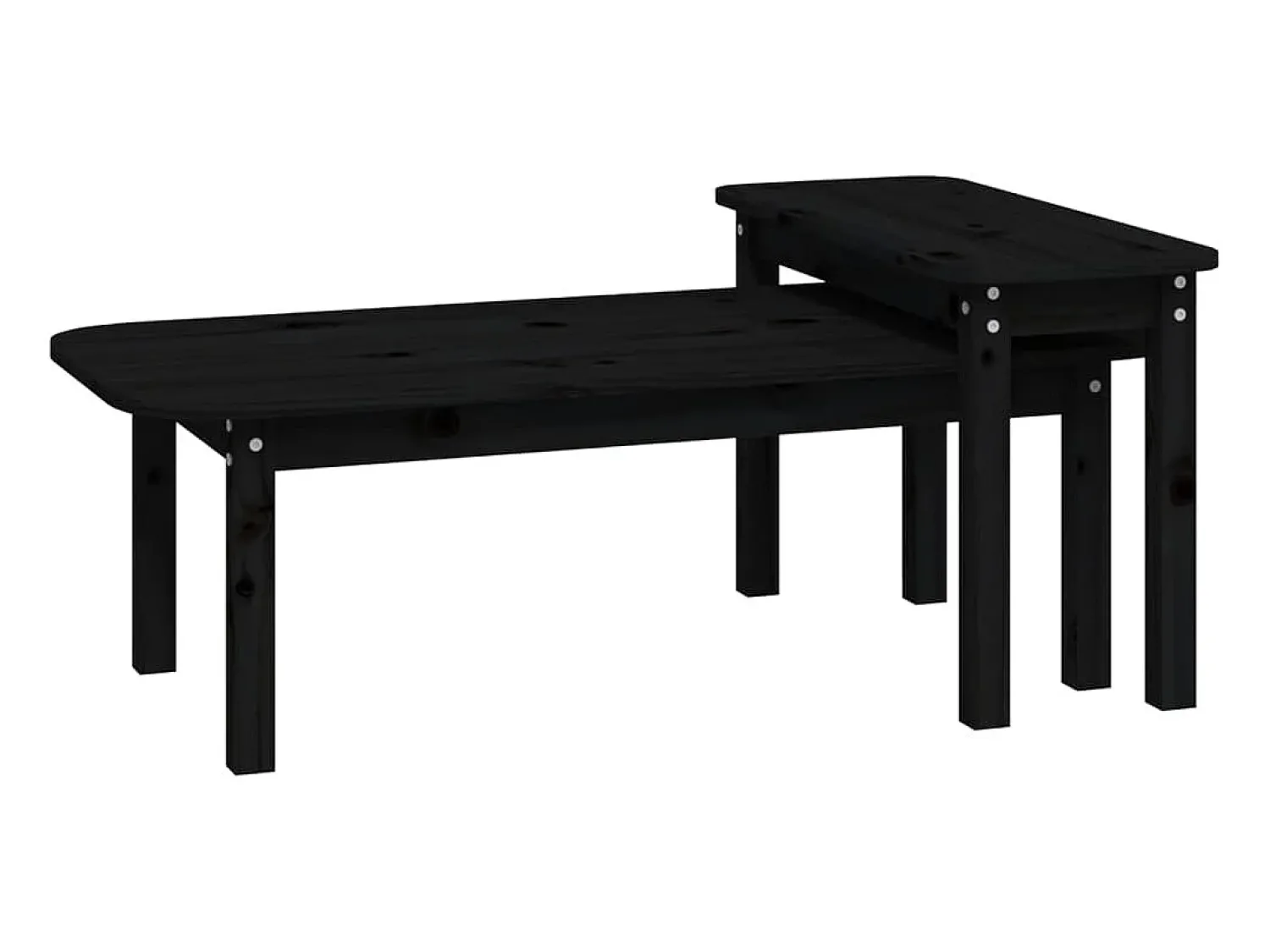 vidaxl 2 pcs conjunto de mesas de centro pinho maciço^ Mesa De Centro
