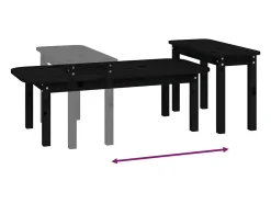 vidaxl 2 pcs conjunto de mesas de centro pinho maciço^ Mesa De Centro