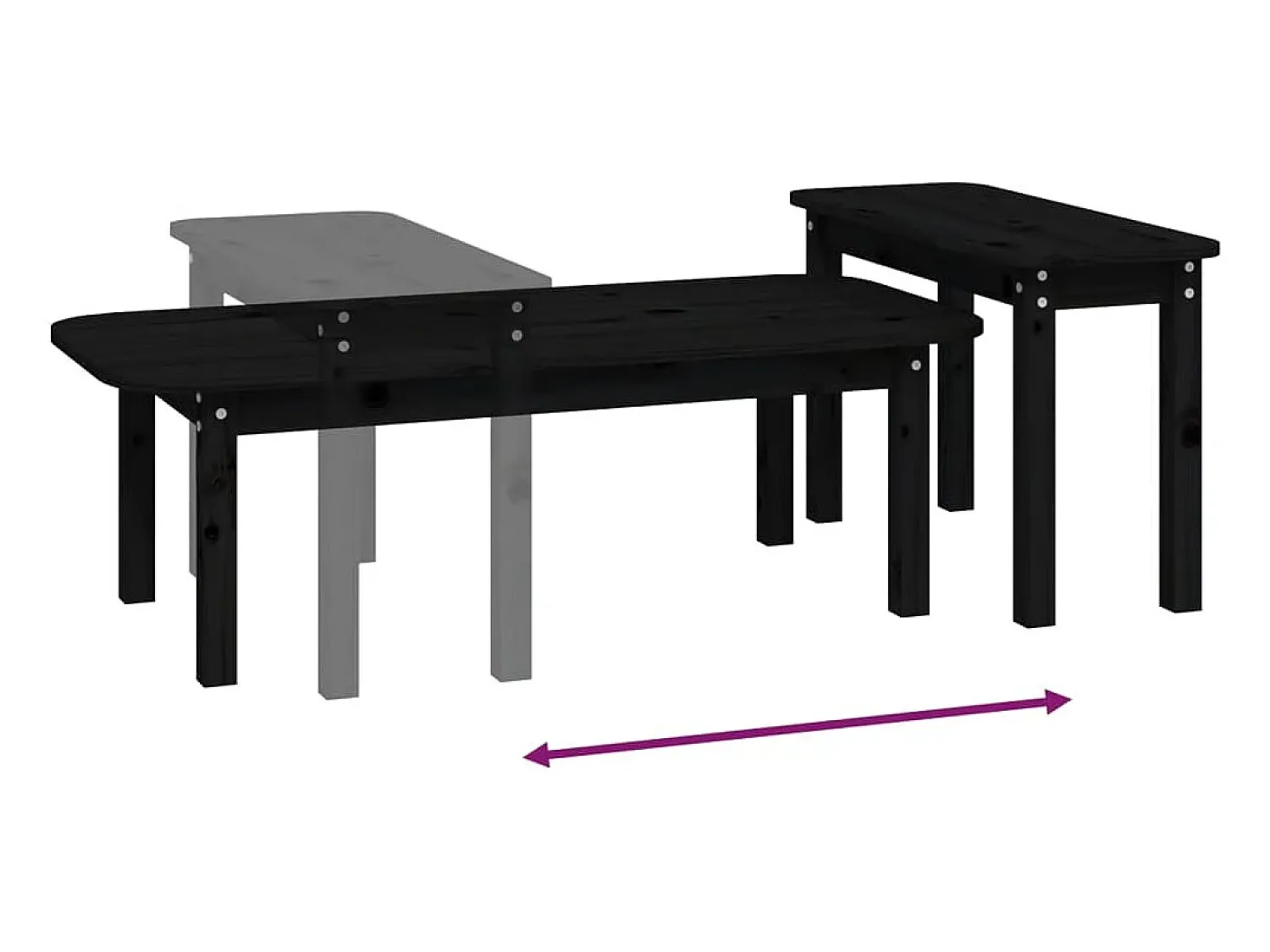 vidaxl 2 pcs conjunto de mesas de centro pinho maciço^ Mesa De Centro