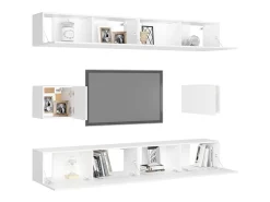 6 pcs conjunto de móveis de TV derivados de madeira PT736387^ Móvel De Tv