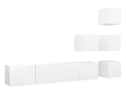 Discount vidaxl 6 pcs conjunto de móveis de TV contraplacado Branco