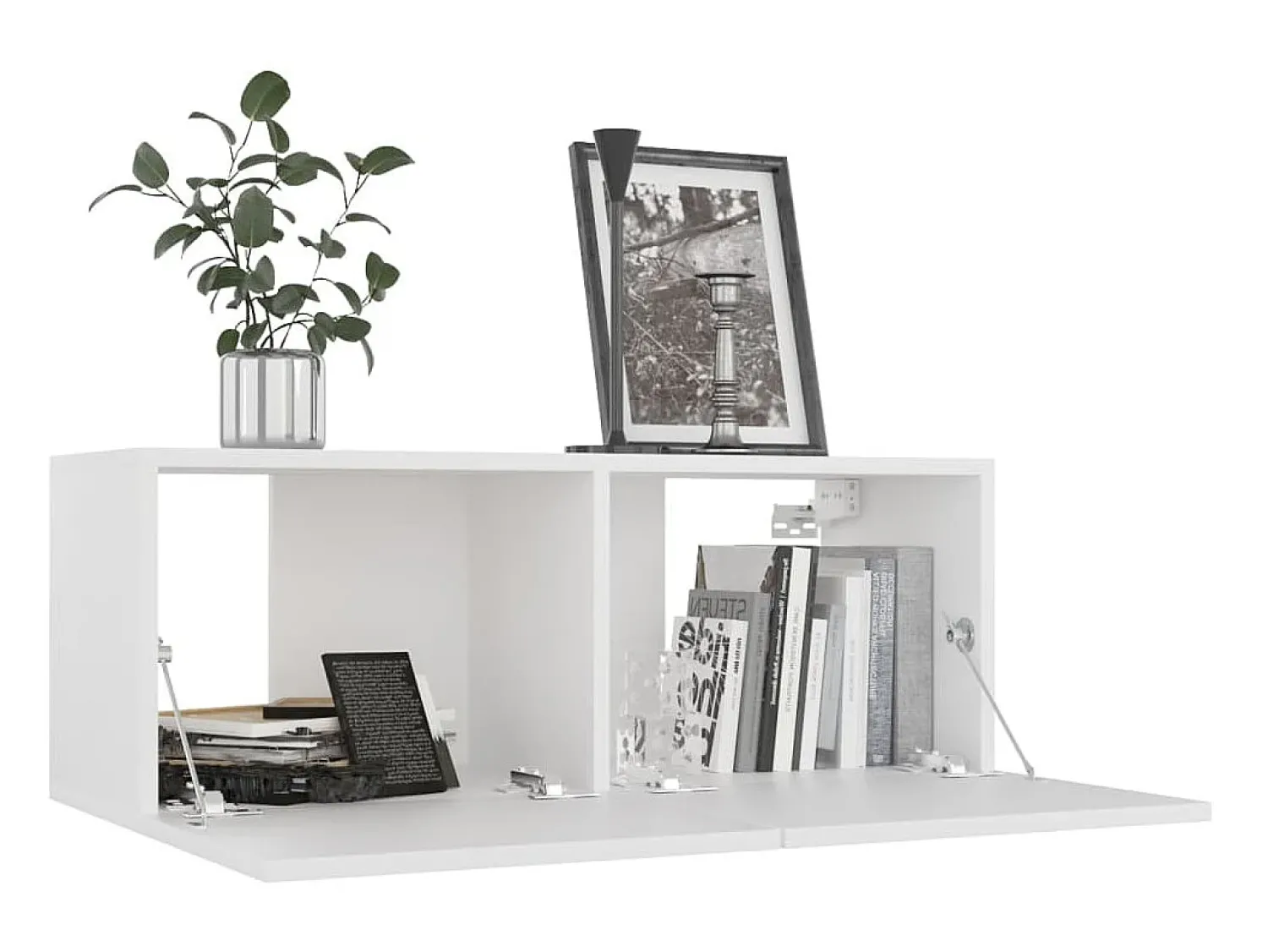 Móvel De Tv* 6 pcs conjunto de móveis de TV derivados de madeira PT511744 Branco