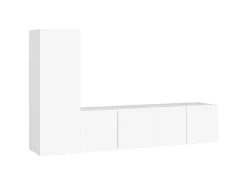 3 pcs conjunto de móveis de TV derivados de madeira PT226495^ Móvel De Tv