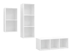 3 pcs conjunto de móveis de TV contraplacado PT442924^ Móvel De Tv