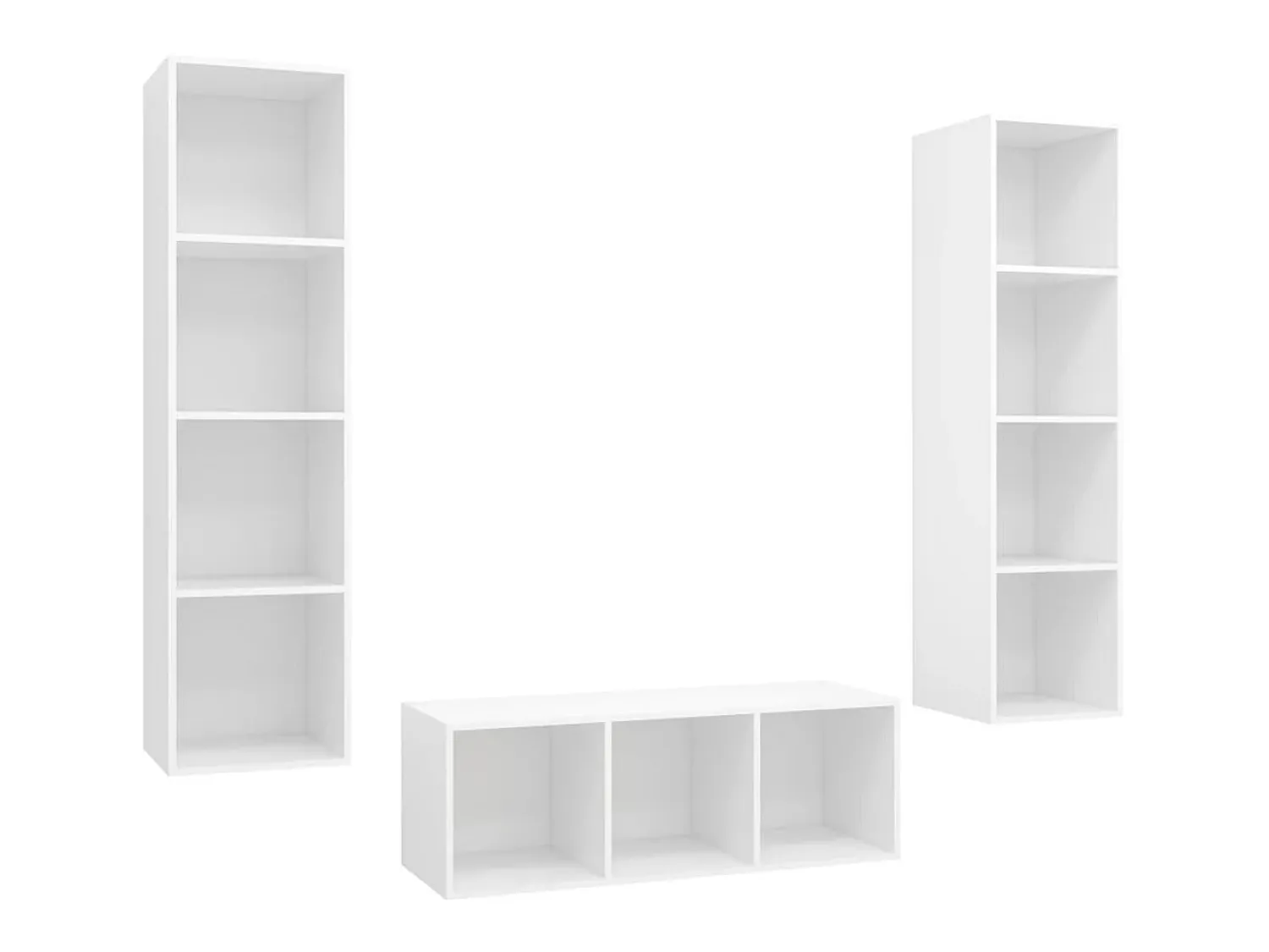 3 pcs conjunto de móveis de TV contraplacado PT550266^ Móvel De Tv