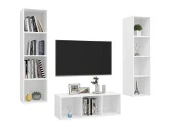 3 pcs conjunto de móveis de TV contraplacado PT550266^ Móvel De Tv