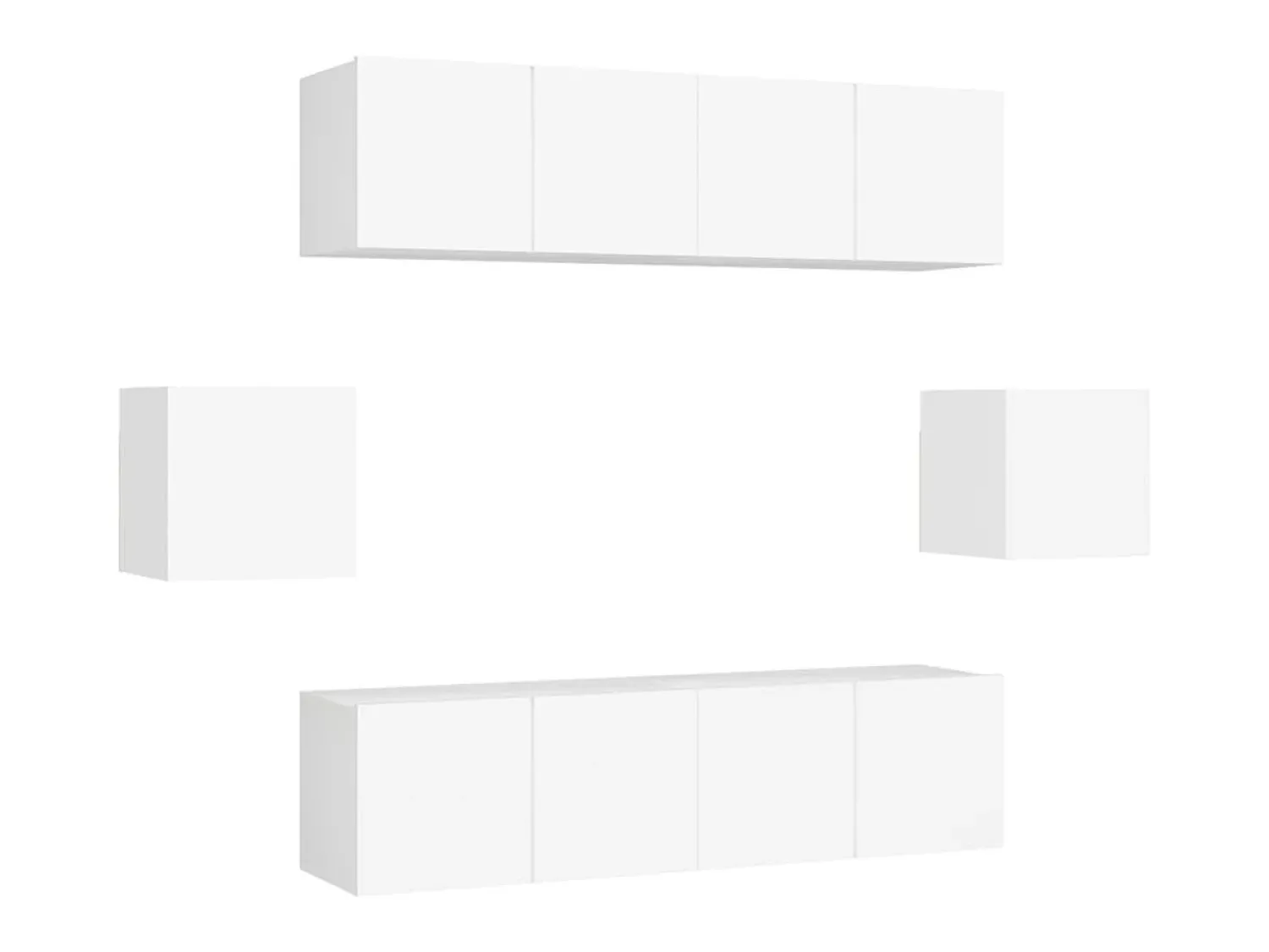 6 pcs conjunto de móveis de TV derivados de madeira PT501967^ Móvel De Tv