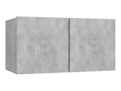 6 pcs conjunto de móveis de TV derivados madeira cinza cimento PT259381^ Móvel De Tv
