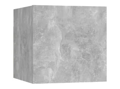 6 pcs conjunto de móveis de TV derivados madeira cinza cimento PT259381^ Móvel De Tv