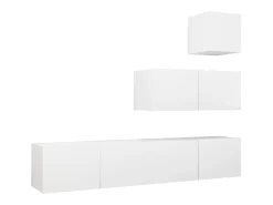 Móvel De Tv* 4 pcs conjunto de móveis de TV derivados de madeira PT711316 Branco
