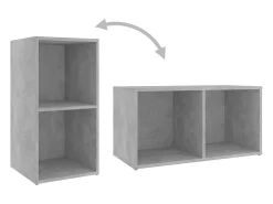 6 pcs conjunto de móveis de TV derivados madeira cinza cimento PT408279^ Móvel De Tv