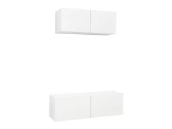 Móvel De Tv* 2 pcs conjunto de móveis de TV derivados de madeira PT181393 Branco