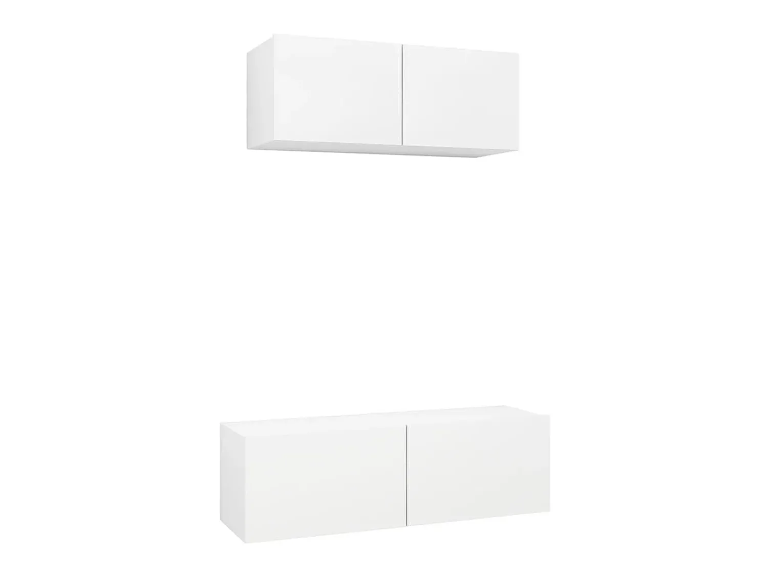 Móvel De Tv* 2 pcs conjunto de móveis de TV derivados de madeira PT181393 Branco