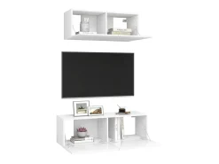 Móvel De Tv* 2 pcs conjunto de móveis de TV derivados de madeira PT181393 Branco