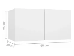 Móvel De Tv|vidaxl 4 pcs conjunto de móveis de TV derivados de madeira Branco