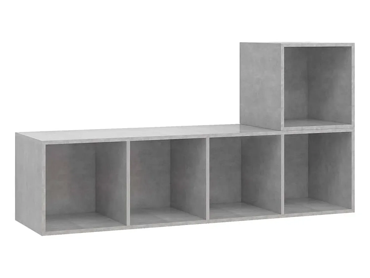 Móvel De Tv* 2 pcs conjunto de móveis de TV contraplacado cimento PT971127 Cinzento
