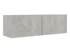 Best 6 pcs conjunto de móveis de TV derivados madeira cinza cimento PT866773 Cinzento