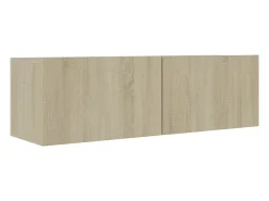 Best 5 pcs conjunto de móveis TV derivados madeira carvalho sonoma PT898196 Castanho