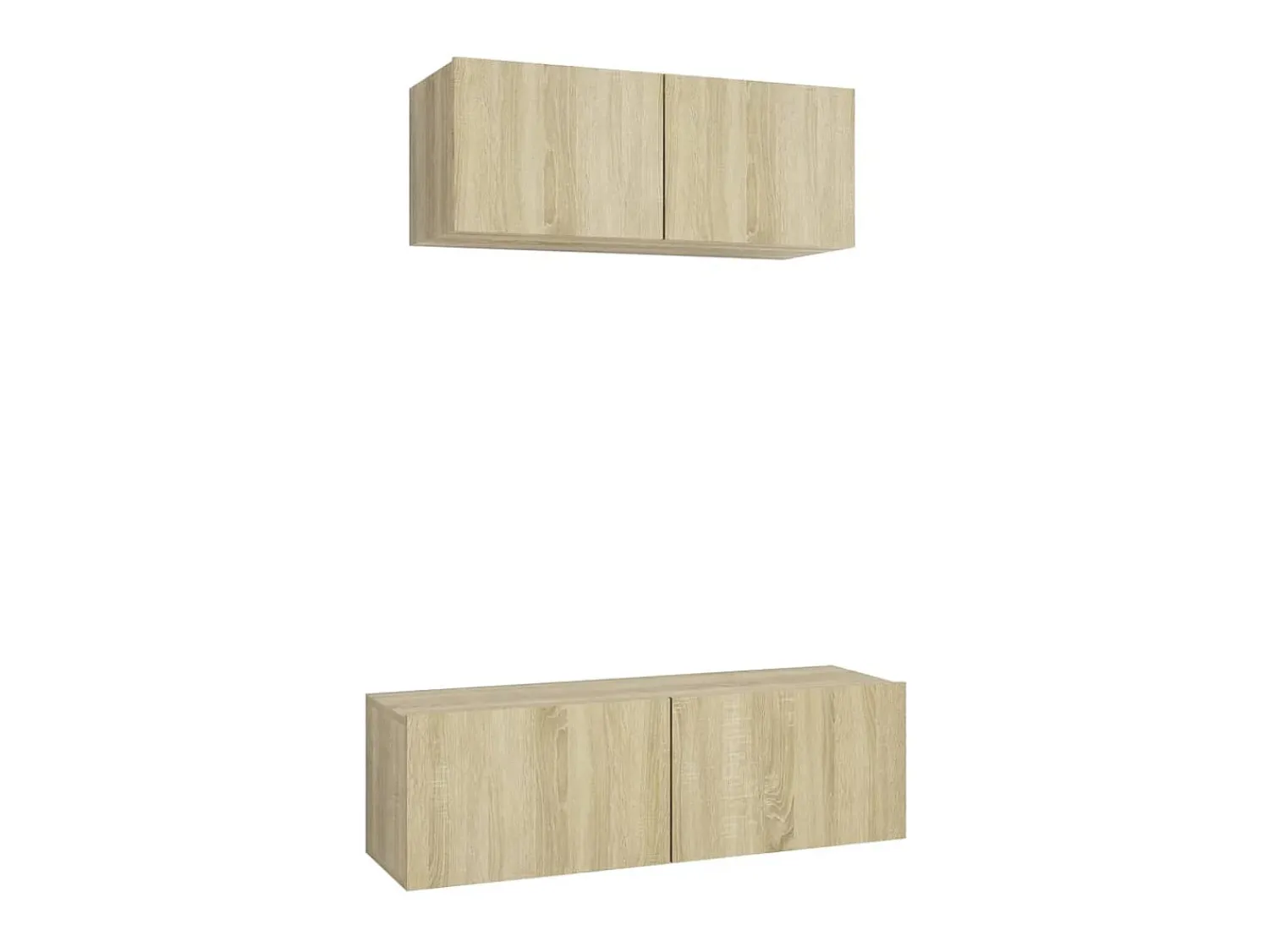 Móvel De Tv* 2 pcs conjunto de móveis TV derivados madeira carvalho sonoma PT123659 Castanho