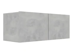 Móvel De Tv| 8 pcs conjunto de móveis TV derivados madeira cimento PT302026 Cinzento