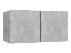 Móvel De Tv| 8 pcs conjunto de móveis TV derivados madeira cimento PT302026 Cinzento