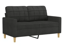 Best vidaxl 3 pcs conjunto de sofás com almofadões tecido Preto