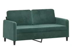 Sofá|vidaxl 3 pcs conjunto de sofás com almofadas veludo -escuro Verde