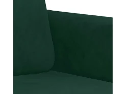 Sofá|vidaxl 3 pcs conjunto de sofás com almofadas veludo -escuro Verde