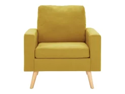 Sofá*vidaxl 2 pcs conjunto de sofás tecido Amarelo