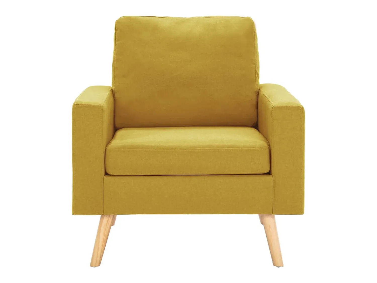 Sofá*vidaxl 2 pcs conjunto de sofás tecido Amarelo