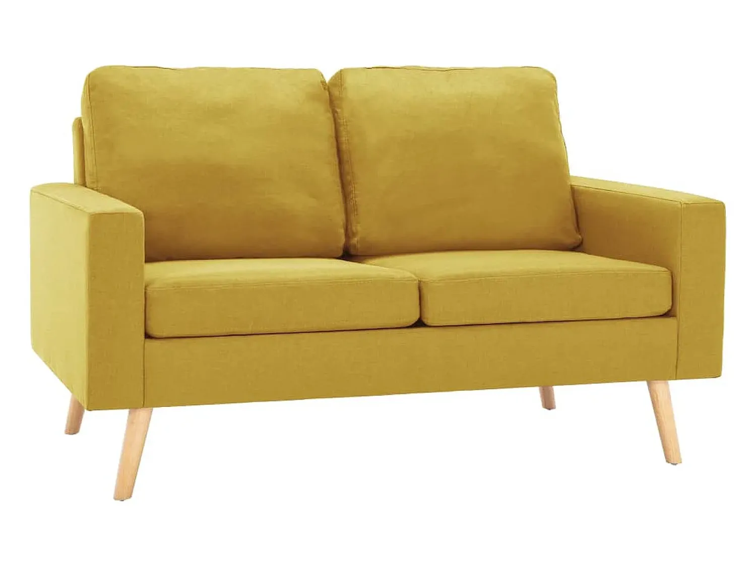 Sofá*vidaxl 2 pcs conjunto de sofás tecido Amarelo