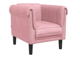 Sofá|vidaxl 3 pcs conjunto de sofás veludo Rosa