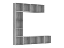 Biblioteca| 3 pcs conjunto estante/móvel TV 180x30x180 cm sonoma PT842132 Cinzento