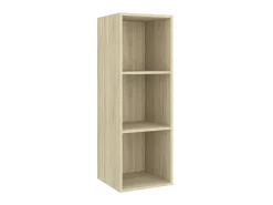 Sale 3 pcs conjunto móveis de TV derivados madeira carvalho sonoma PT885168 Castanho