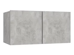 Best 4 pcs conjunto móveis de TV derivados madeira cimento PT545587 Cinzento