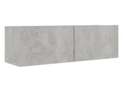 Discount 3 pcs conjunto móveis de TV derivados madeira cimento PT241684 Cinzento