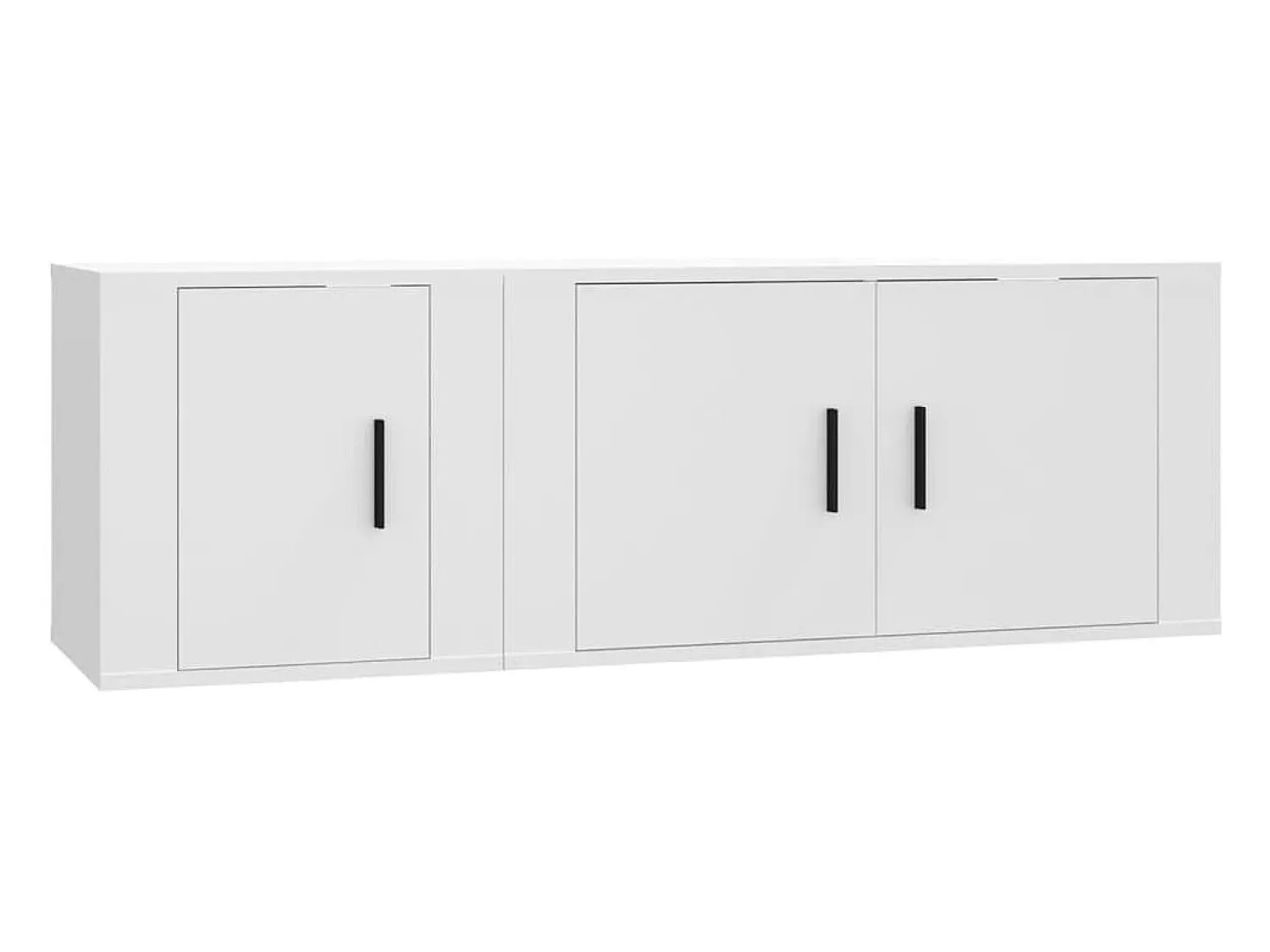 Móvel De Tv*vidaxl 2 pcs conjunto móveis de TV derivados de madeira Branco