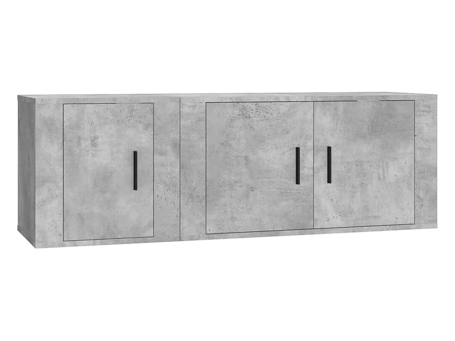 Móvel De Tv* 2 pcs conjunto móveis de TV derivados de madeira cinza cimento PT778307 Cinzento