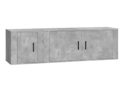 Móvel De Tv| 2 pcs Conjunto móveis de TV derivados de madeira cinza cimento PT819855 Cinzento